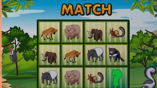 Animals Cards Match